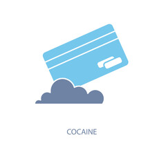 Fototapeta premium cocaine concept line icon. Simple element illustration. cocaine concept outline symbol design.