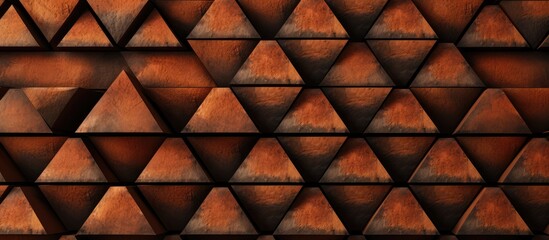 Triangle cone pyramid with brick pattern design