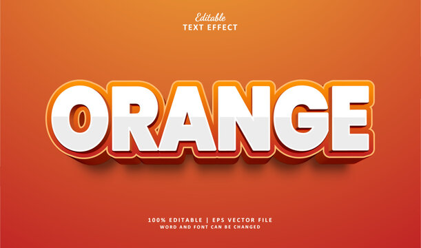 Orange Editable Text Effect Gradient Colour and Bold 3d Simple Style