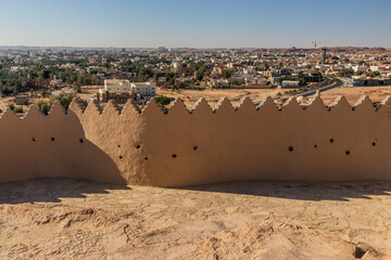 Wall of Zabal (Zaabal) castle in Sakaka, Saudi Arabia