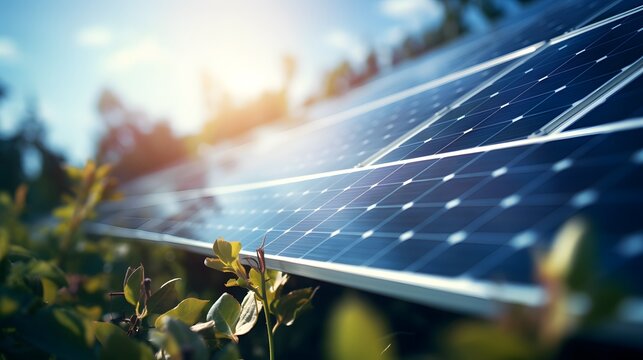 Solar panels , green clean energy concept