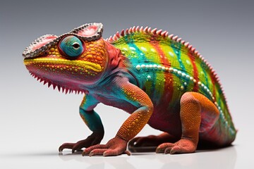 Captivating chameleon: a stunning showcase of nature's master of camouflage and adaptability, the versatile and enchanting chameleon in its vibrant and ever-changing hues