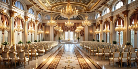 Obraz premium luxury wedding empty hall