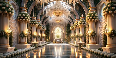 luxury wedding empty hall
