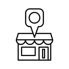 Store location icon. Market place. Shopping and E-commerce.