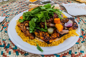 Chicken kabsa, meal in Saudi Arabia