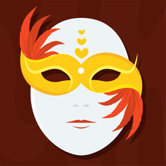Colored carnival mask Festival Vector