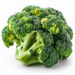 Ultra-realistic broccoli isolated on a transparent PNG