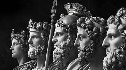 statues of gods in greek