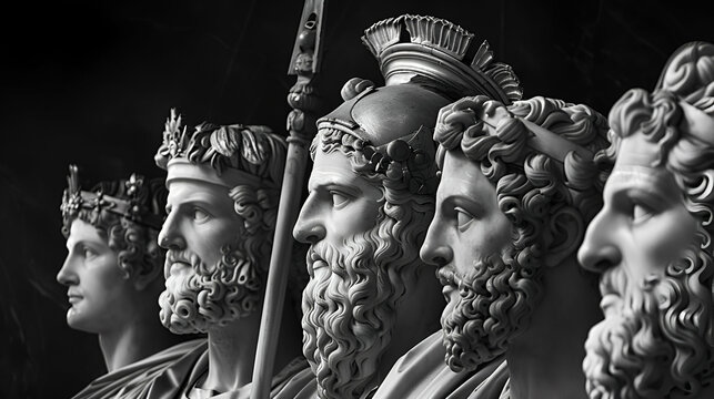 statues of gods in greek