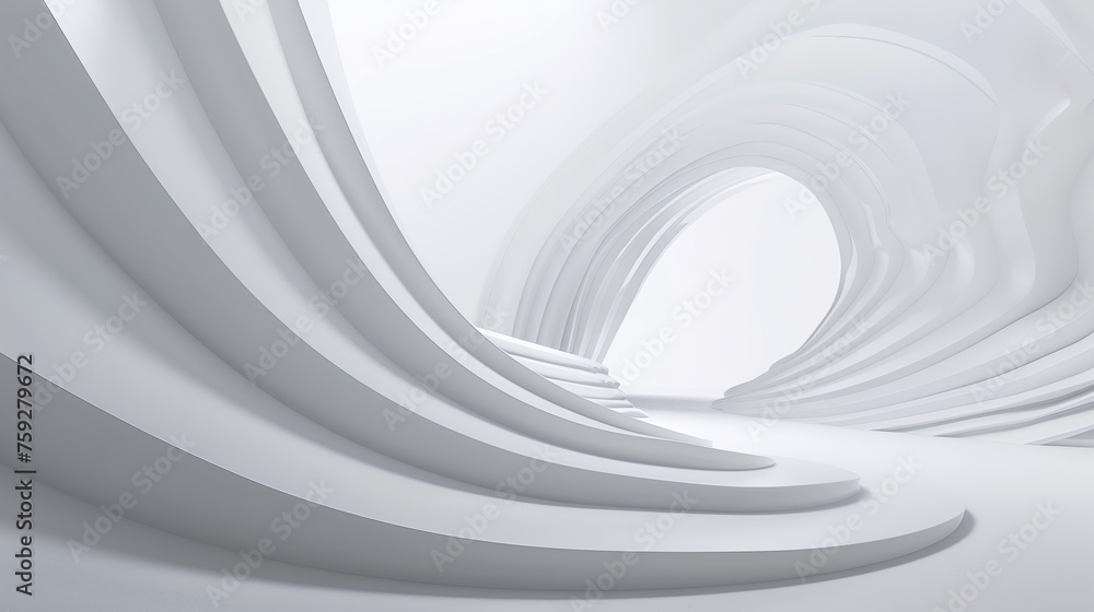 Aufkleber contemporary white abstract background with clean lines and modern feel gray and white abstract wide