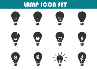 lamp set icon, simple, elegant for graphic design needs. vector eps 10