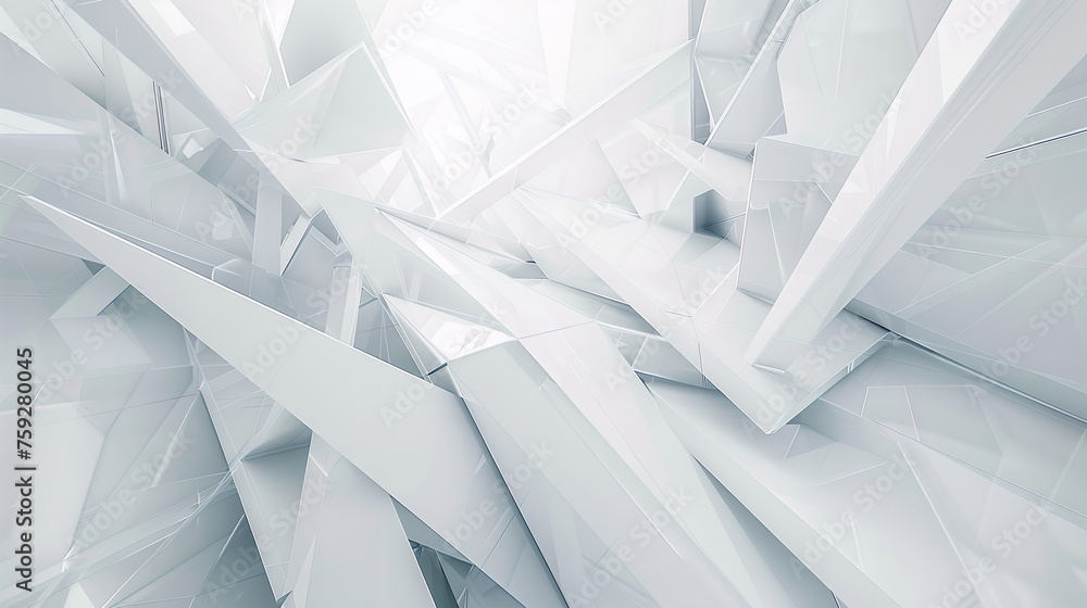 Poster dynamic white background with intersecting lines and geometric shapes white and gray and geometric s