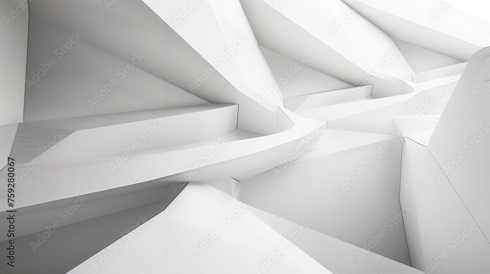 Poster dynamic white background with intersecting lines and geometric shapes abstract futuristic technology