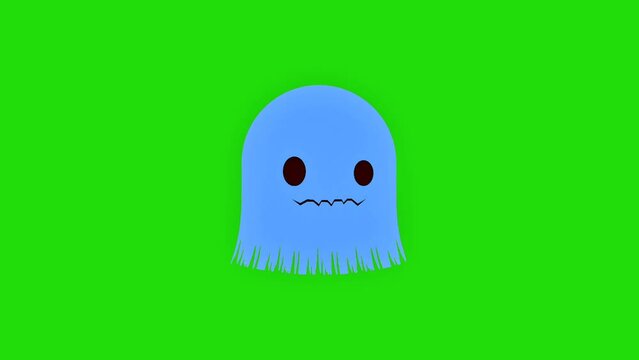 Ghost talking animation Green screen video