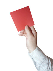 Czerwona kartka - notatka - obrazy, fototapety, plakaty