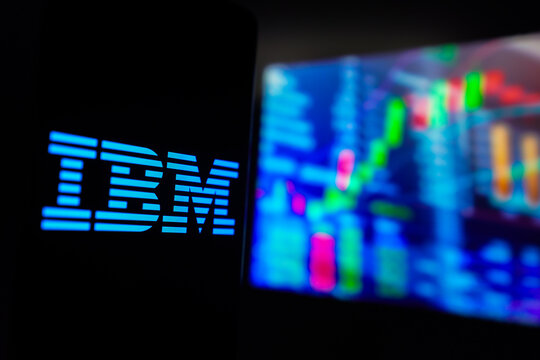 March 15, 2024, Brazil. In this photo illustration, the International Business Machines (IBM) logo is displayed on a smartphone screen