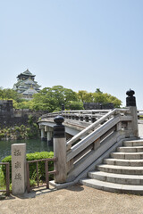 大阪城の極楽橋と天守閣