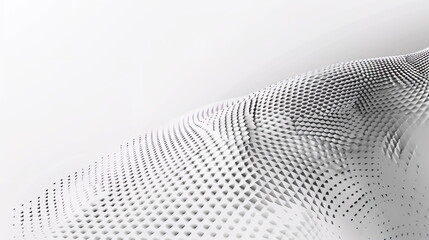 White background with intricate halftone dot pattern creating depth modern grey gradient Elegant geometric lines pattern. Futuristic technology concept. Horizontal banner template. Suit for cover