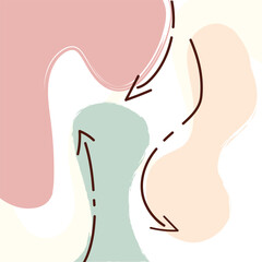 Hand draw colored background Vector