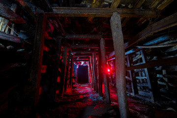 The shaft of the old mine