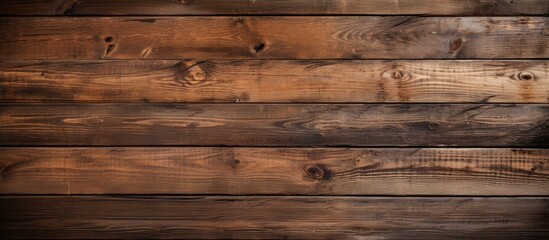 Fototapeta na wymiar A detailed shot of a brown hardwood plank wall with a blurred background, showcasing the natural beauty of the wood grain and pattern