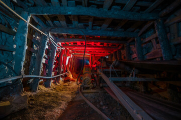 The shaft of the old mine