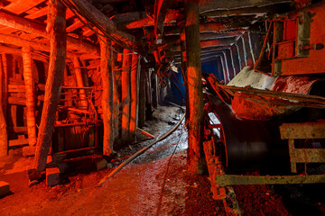 The shaft of the old mine