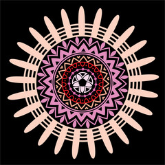 Colorful round ornament Mandala art design