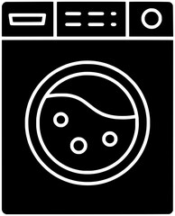 laundry illustration basket silhouette washing logo machine icon household outline clean housework clothes home room wash house chores bathroom shape hygiene housekeeping washer for vector graphic