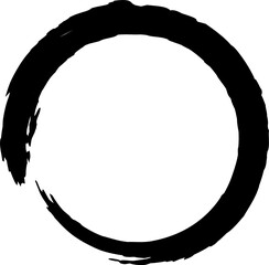 Set of grunge circle brush