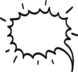 만화 대화 말풍선 일러스트