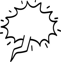 만화 대화 말풍선 일러스트