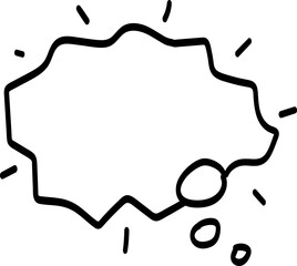 만화 대화 말풍선 일러스트