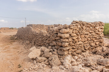 Ruin of a house in Al Qassar village on Farasan island, Saudi Arabia