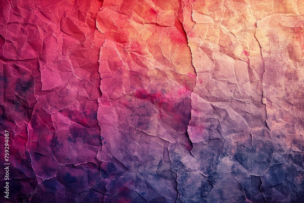 Poster vibrant multicolored crumpled paper texture background for artistic design and creative projects