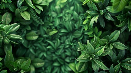 A close up of a green wall with lots and lots of leaves, AI