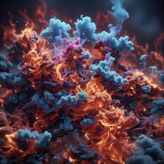 Background smoke colorful 3d