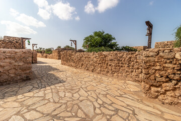 Street in Al Qassar heritage village on Farasan island, Saudi Arabia