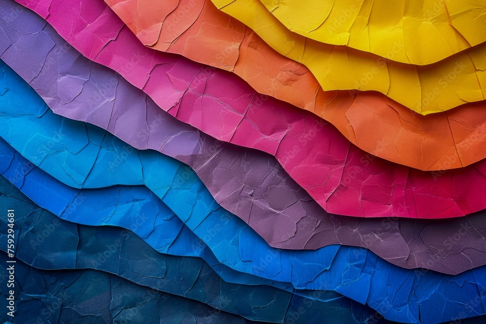 Poster vibrant multi-colored abstract wavy textured background for artistic and creative design use