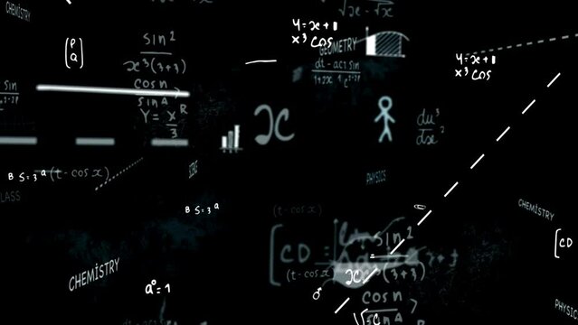 4K Physics Chalkboard (loopable)