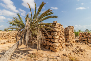 House ruin in Al Qassar heritage village on Farasan island, Saudi Arabia