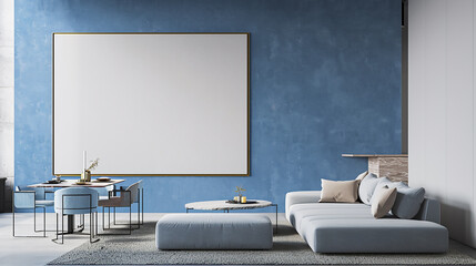 interior of a room with a table