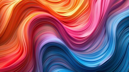 Obraz premium A colorful wavy background with a variety of colors, AI