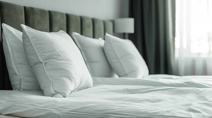 Fototapeta na wymiar bed and pillows
