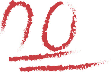 손으로 그린 숫자 점수 알파벳 