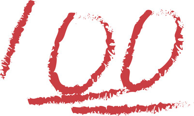 손으로 그린 숫자 점수 알파벳 