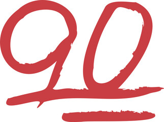 손으로 그린 숫자 점수 알파벳 