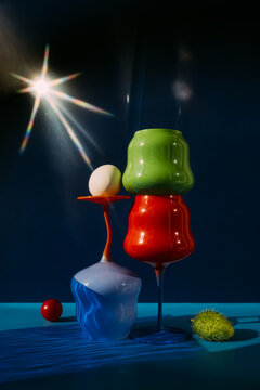  Аrt still life with curly glasses.