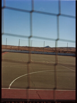 Futsal Pitch Amidst the Lanzarote Desert